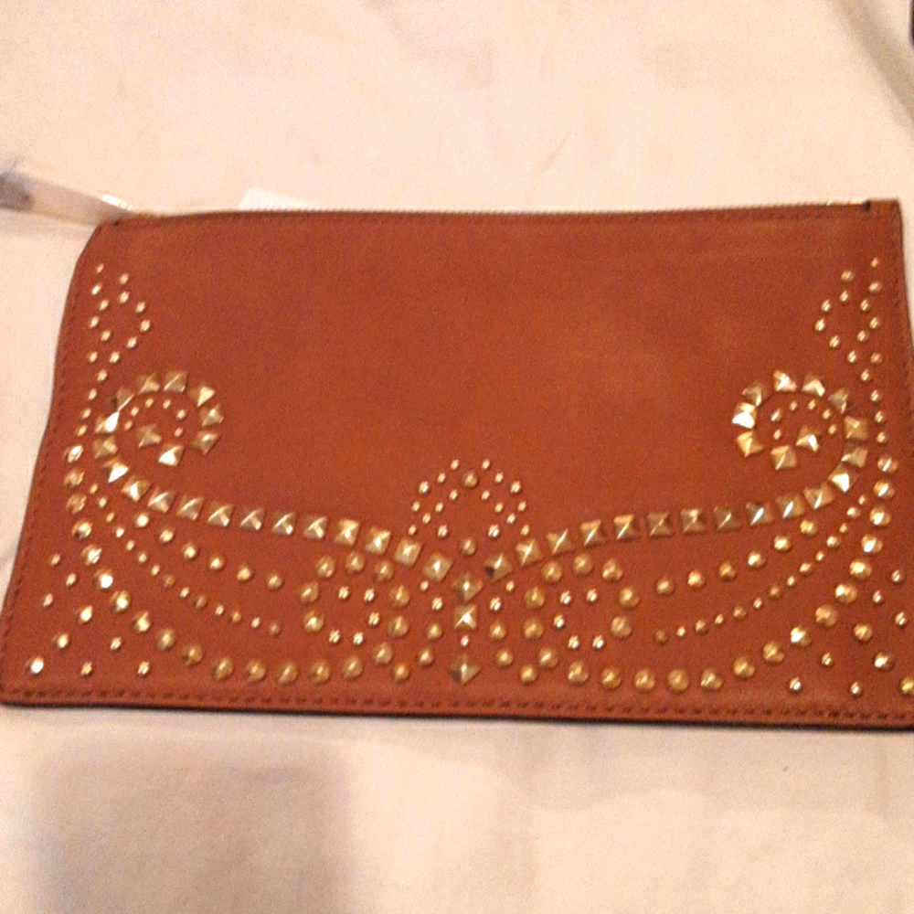 Michael Kors studded zip clutch